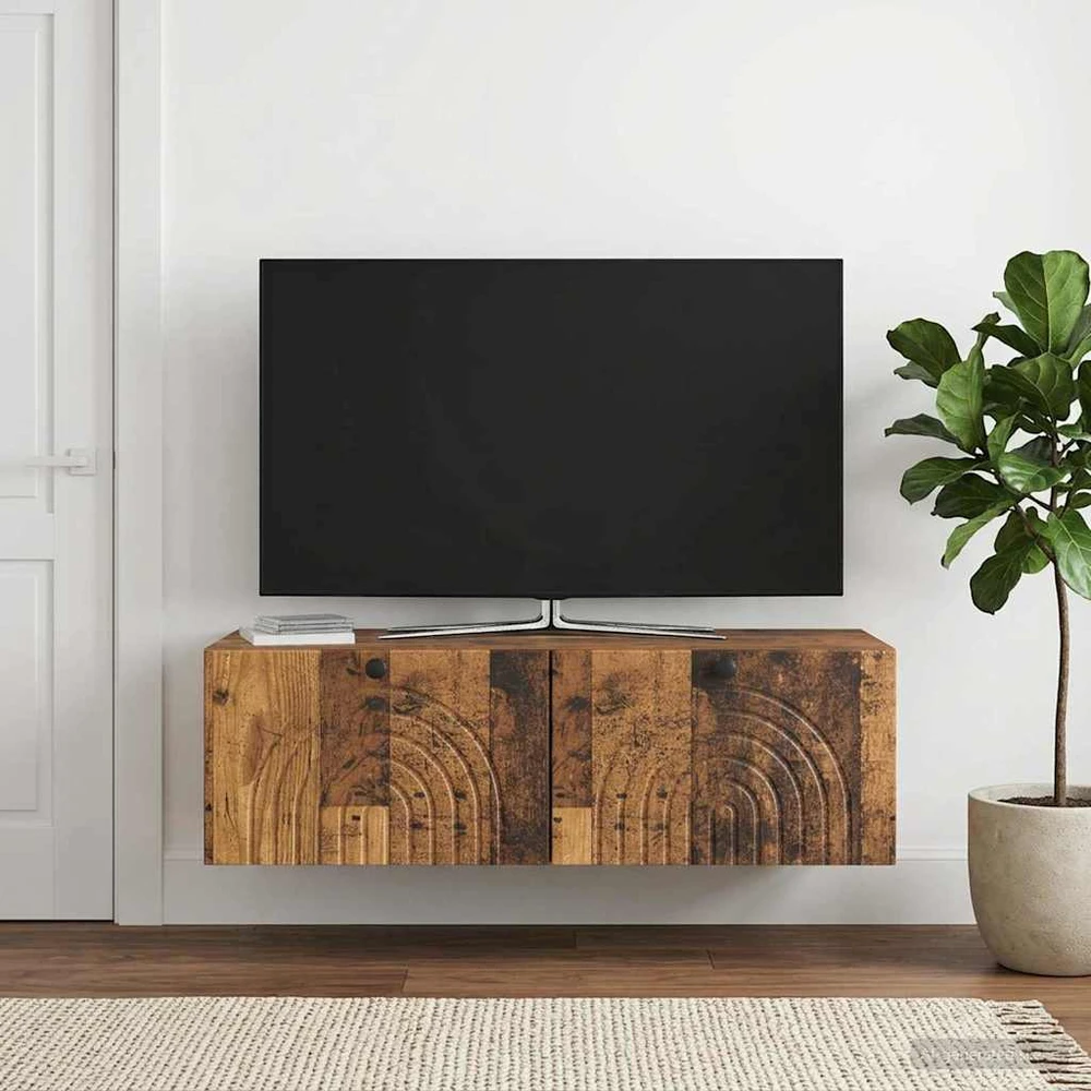 TV staliukas Sieninė TV spintelė Sendintos medienos 99 x 41 x 30 cm