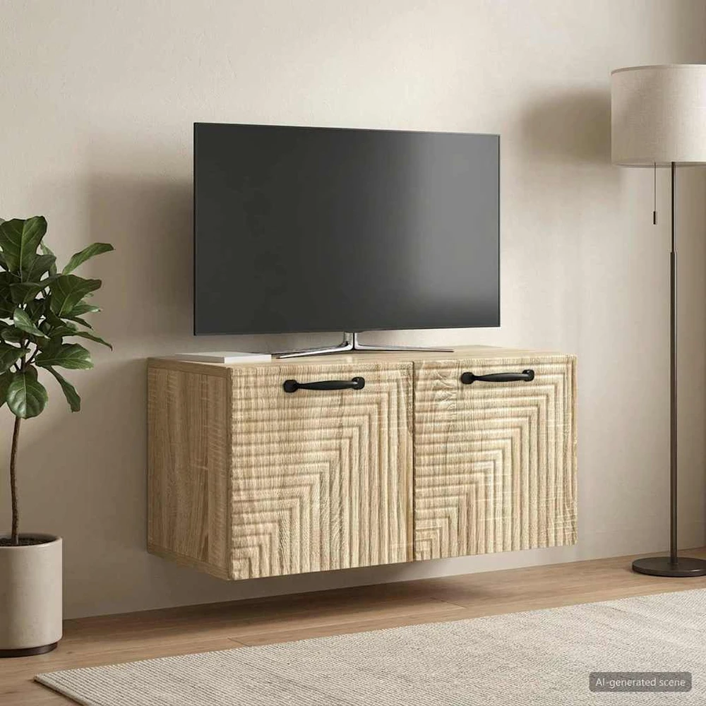 TV staliukas Sieninė TV spintelė Sonoma ąžuolas 59,5 x 31 x 30 cm