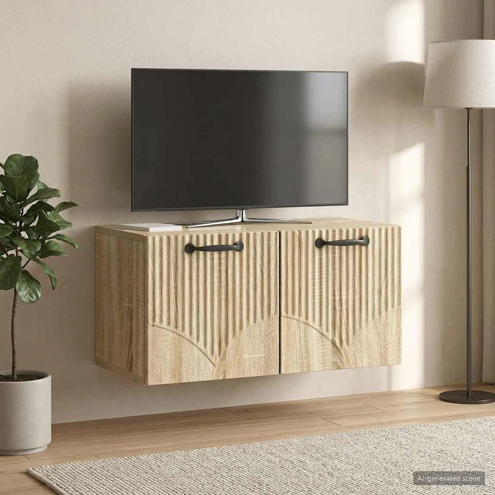 TV staliukas Sieninė TV spintelė Sonoma ąžuolas 59,5 x 31 x 30 cm