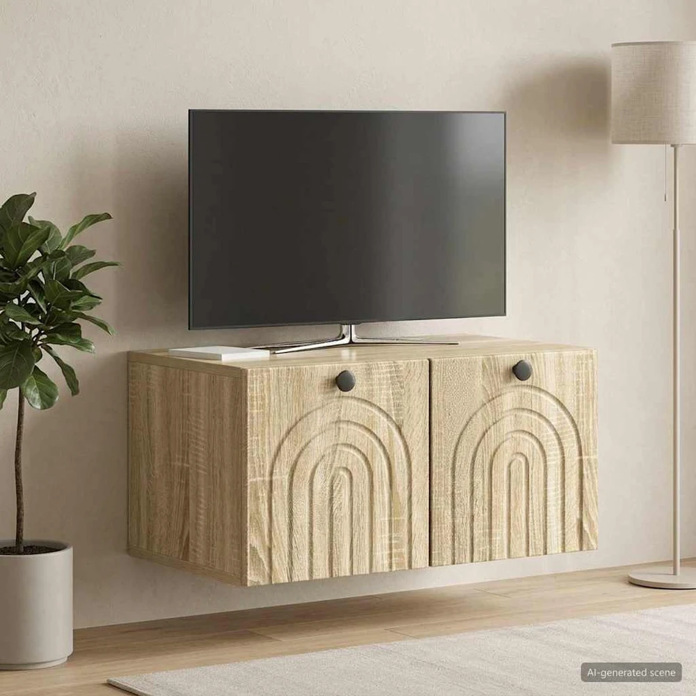 TV staliukas Sieninė TV spintelė Sonoma ąžuolas 59,5 x 41 x 30 cm