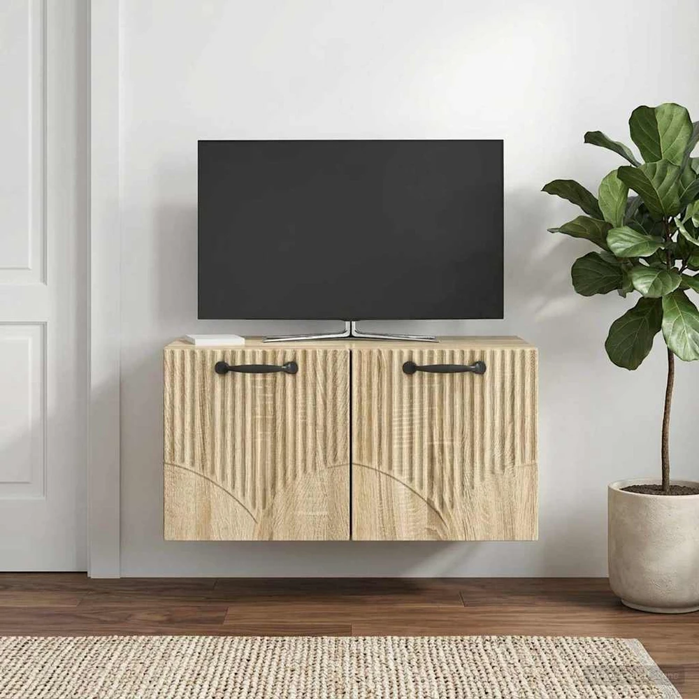 TV staliukas Sieninė TV spintelė Sonoma ąžuolas 59,5 x 31 x 30 cm