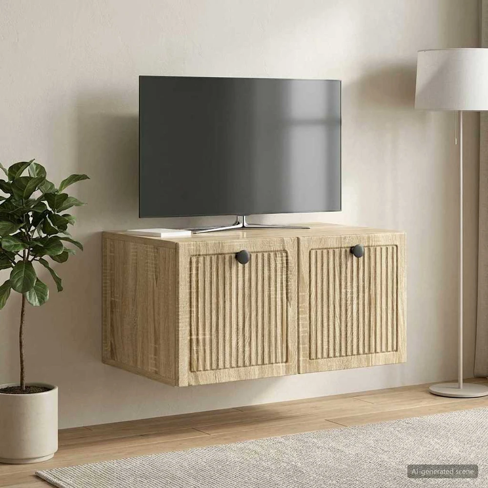 TV staliukas Sieninė TV spintelė Sonoma ąžuolas 59,5 x 41 x 30 cm