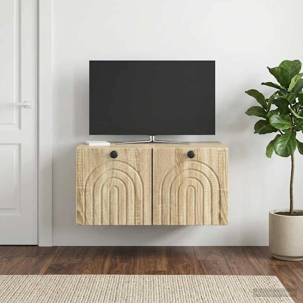 TV staliukas Sieninė TV spintelė Sonoma ąžuolas 59,5 x 41 x 30 cm