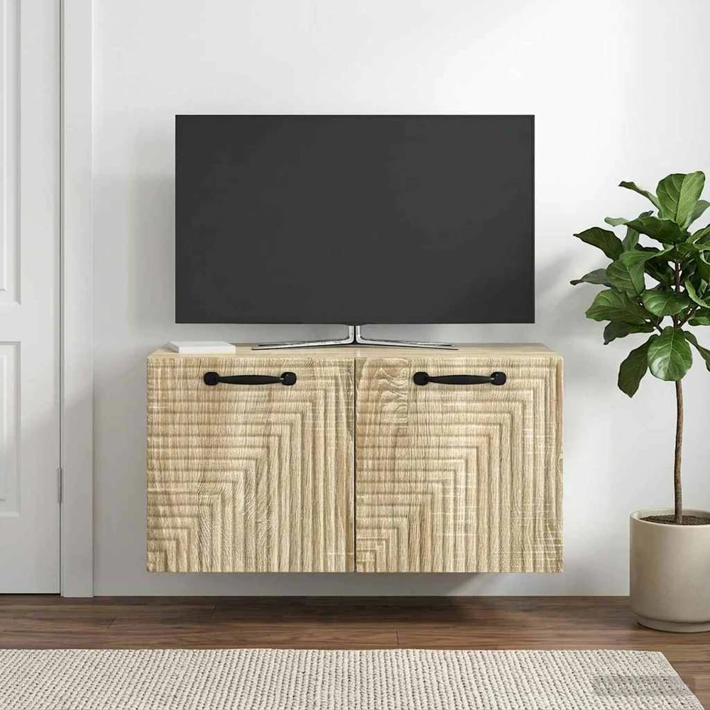 TV staliukas Sieninė TV spintelė Sonoma ąžuolas 59,5 x 31 x 30 cm