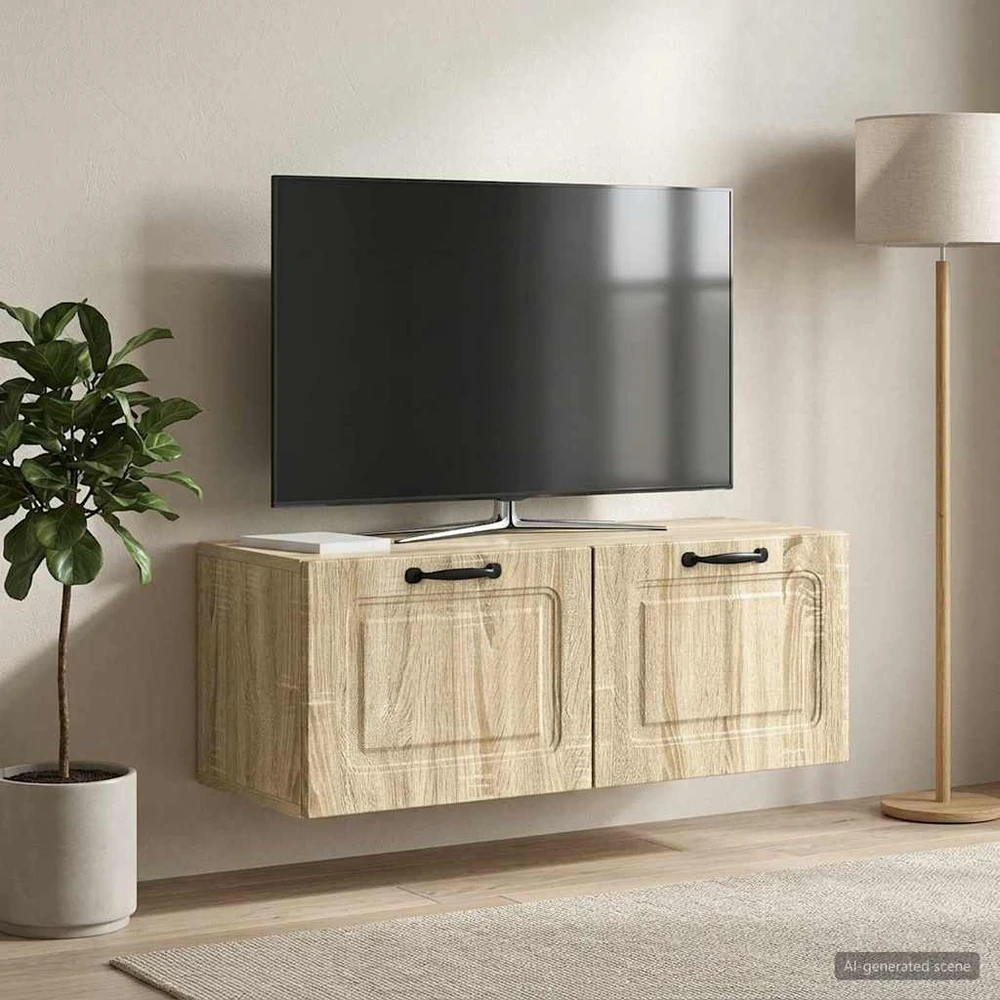 TV staliukas Sieninė TV spintelė Sonoma ąžuolas 78,5 x 31 x 30 cm