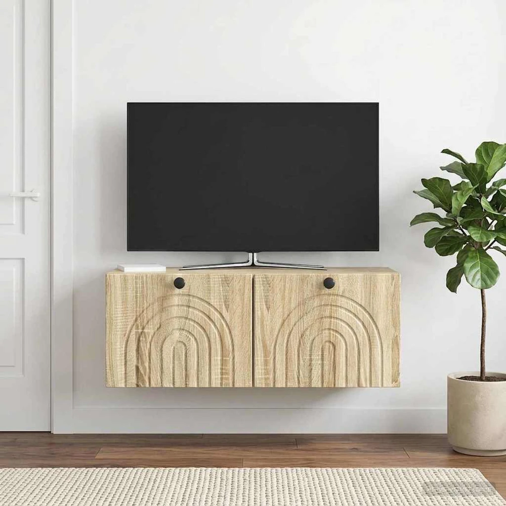 TV staliukas Sieninė TV spintelė Sonoma ąžuolas 78,5 x 31 x 30 cm