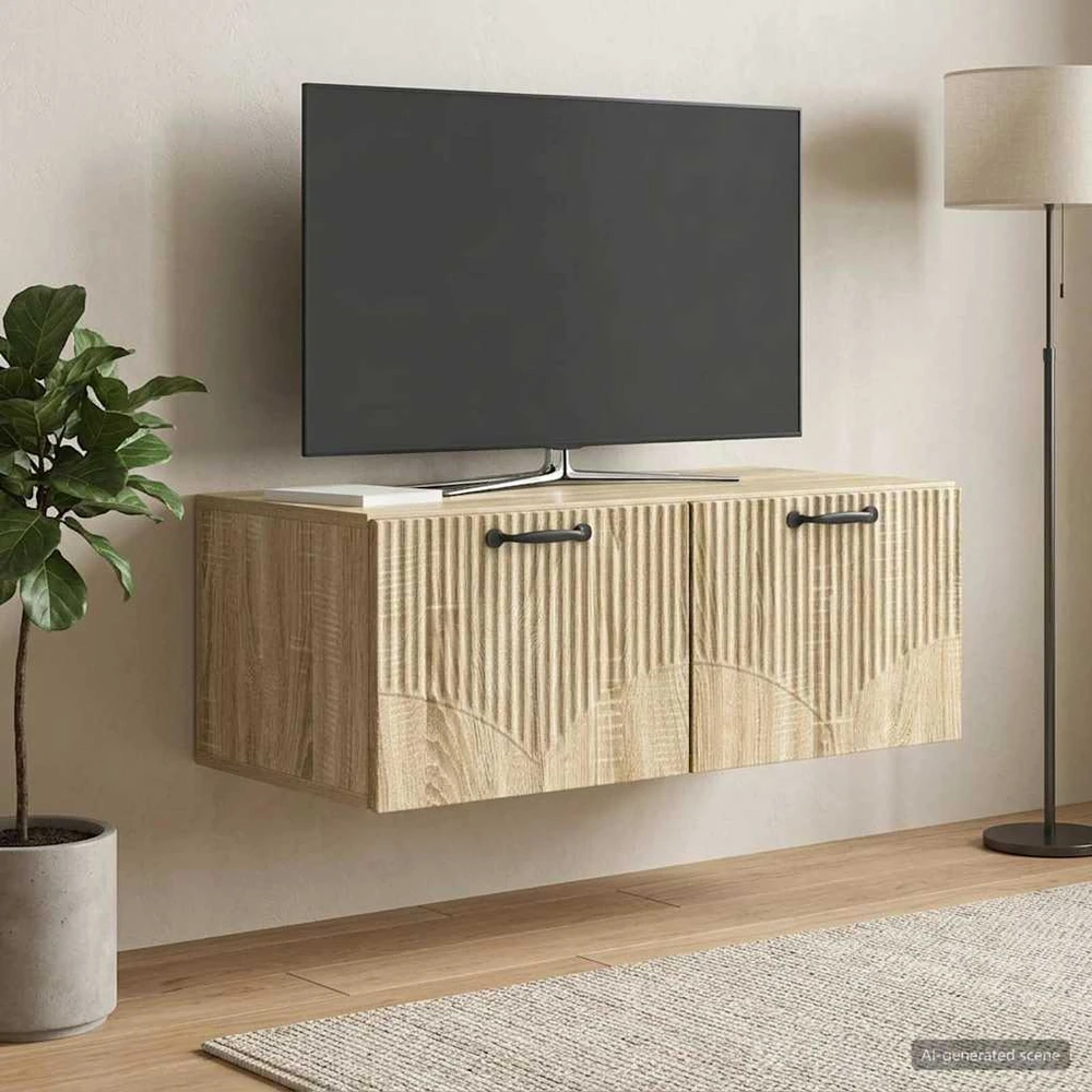 TV staliukas Sieninė TV spintelė Sonoma ąžuolas 78,5 x 41 x 30 cm