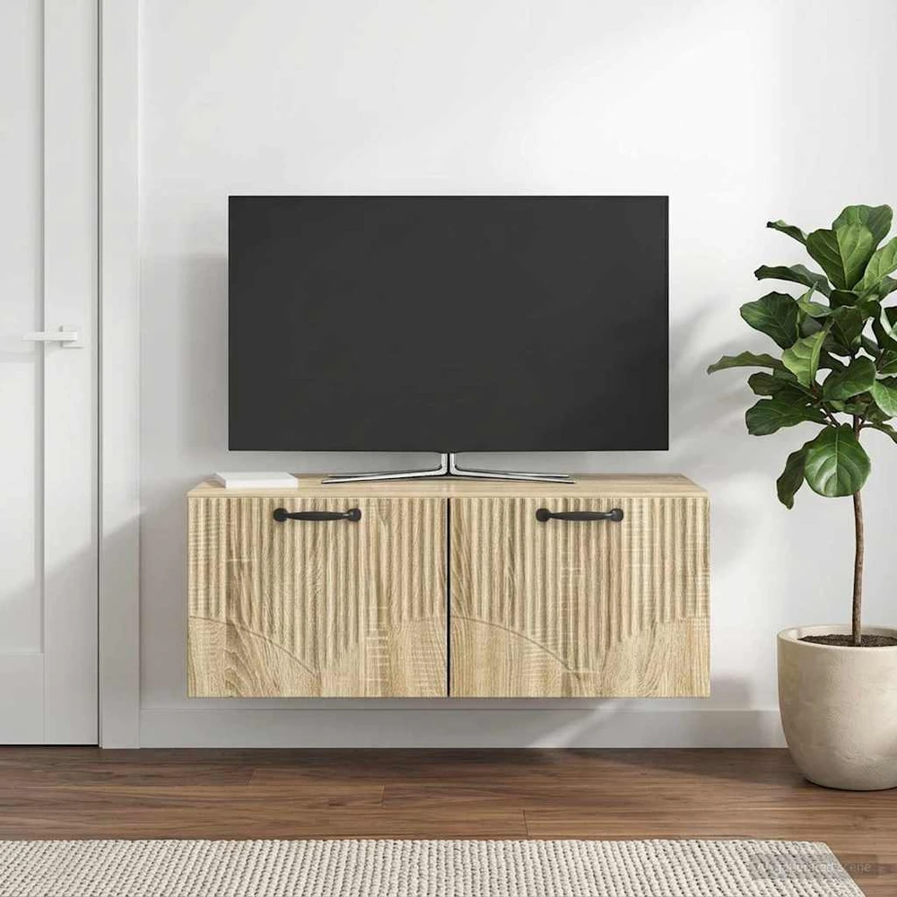 TV staliukas Sieninė TV spintelė Sonoma ąžuolas 78,5 x 41 x 30 cm