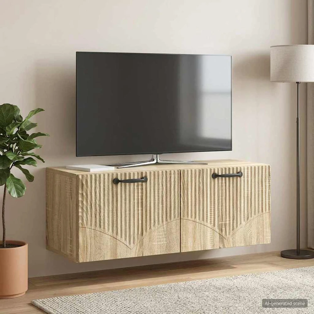 TV staliukas Sieninė TV spintelė Sonoma ąžuolas 78,5 x 31 x 30 cm