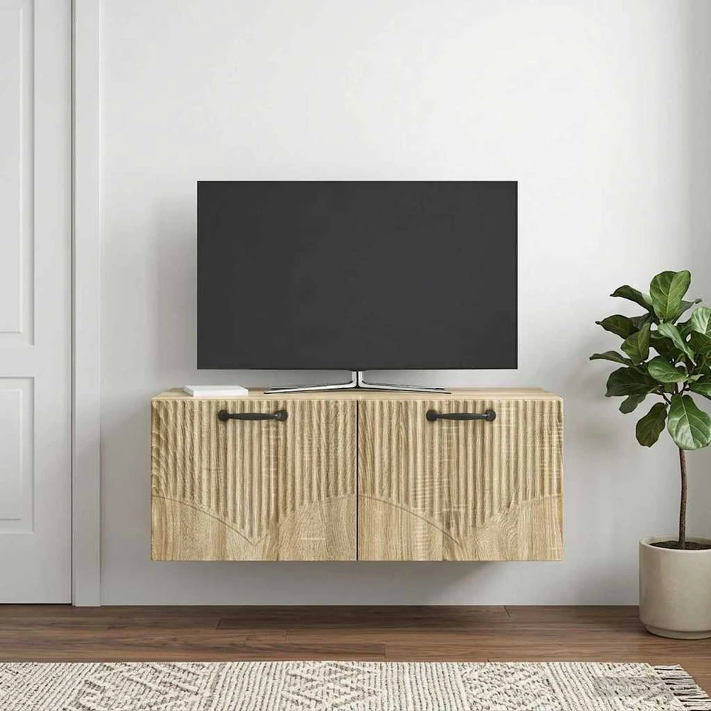 TV staliukas Sieninė TV spintelė Sonoma ąžuolas 78,5 x 31 x 30 cm