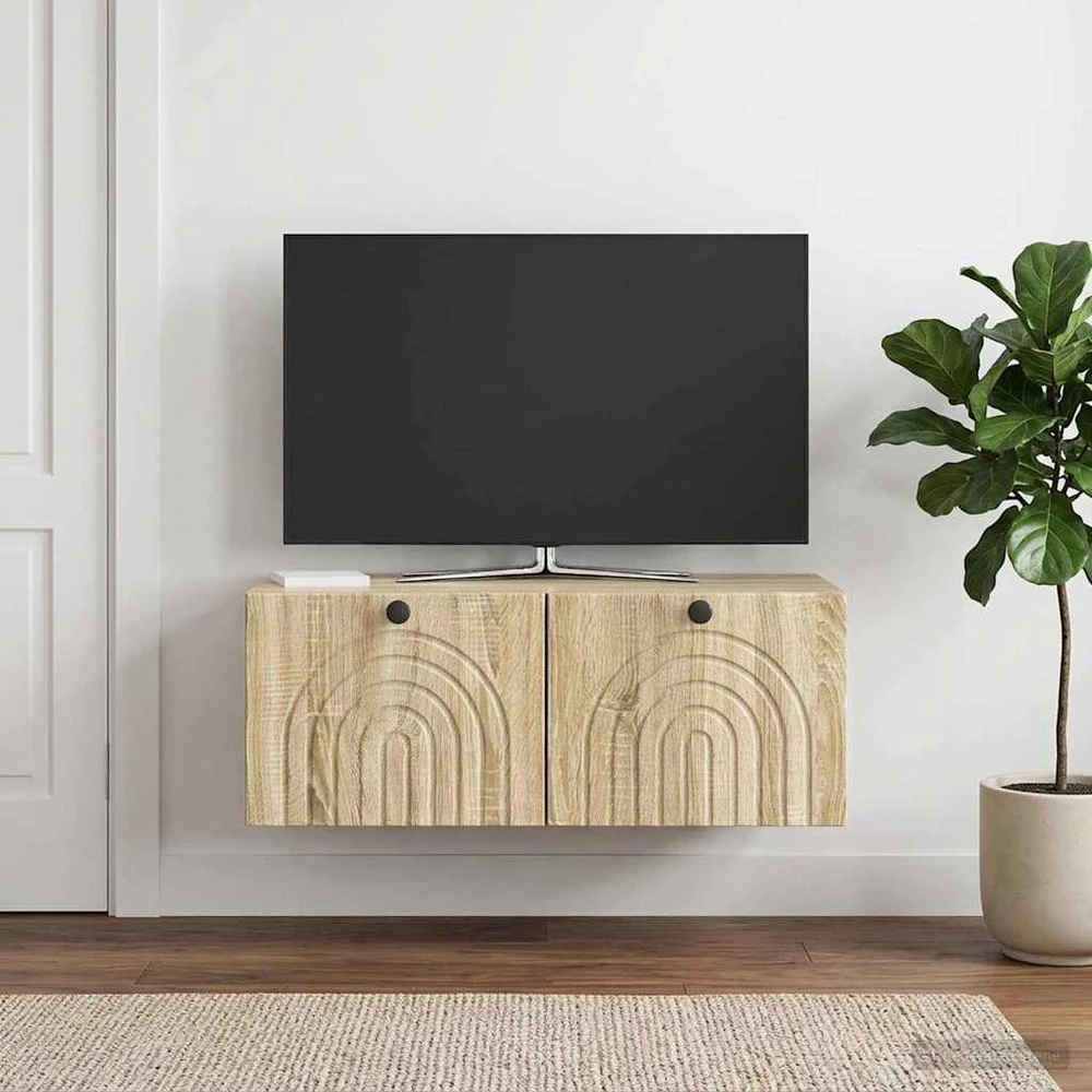 TV staliukas Sieninė TV spintelė Sonoma ąžuolas 78,5 x 41 x 30 cm