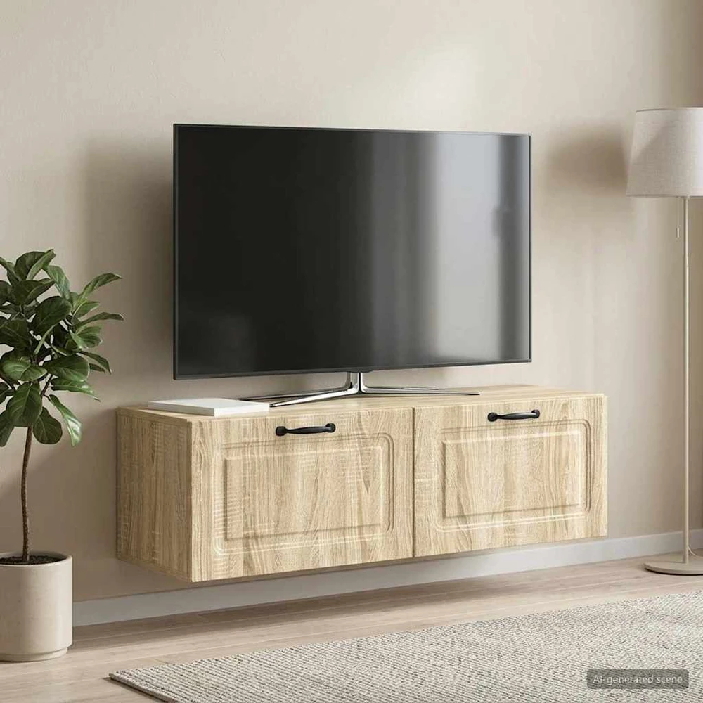 TV staliukas Sieninė TV spintelė Sonoma ąžuolas 98 x 31 x 30 cm