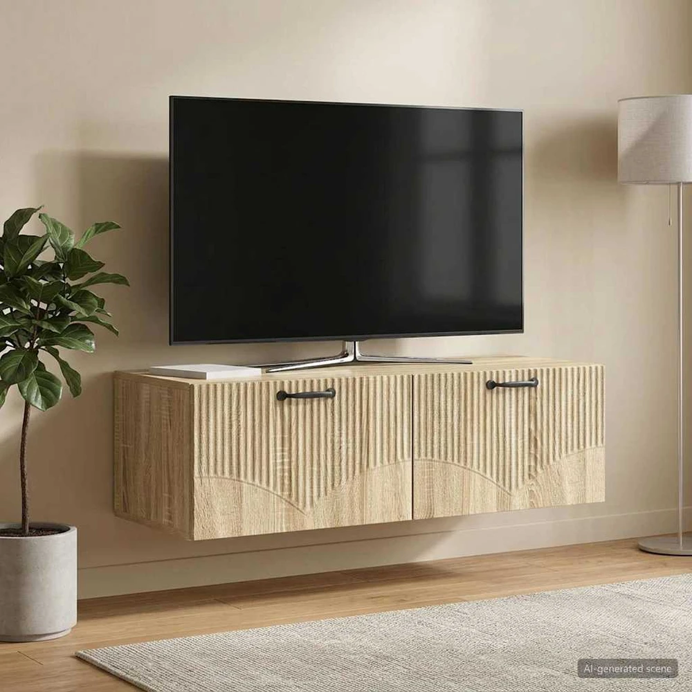 TV staliukas Sieninė TV spintelė Sonoma ąžuolas 98 x 41 x 30 cm