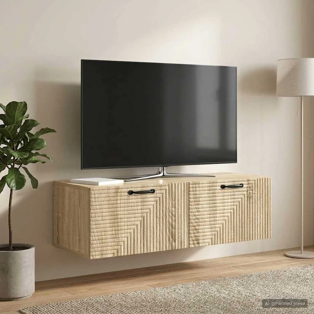 TV staliukas Sieninė TV spintelė Sonoma ąžuolas 98 x 41 x 30 cm