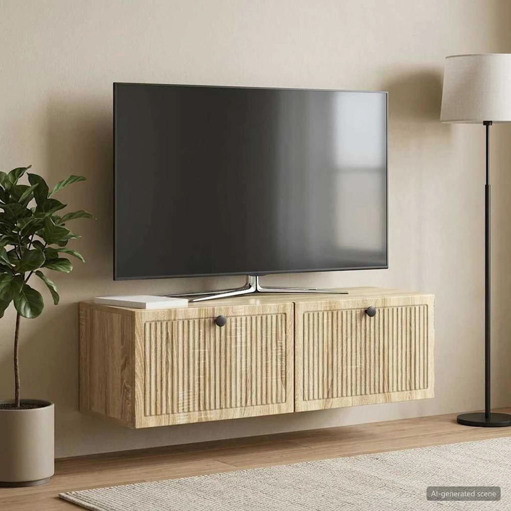 TV staliukas Sieninė TV spintelė Sonoma ąžuolas 98 x 31 x 30 cm