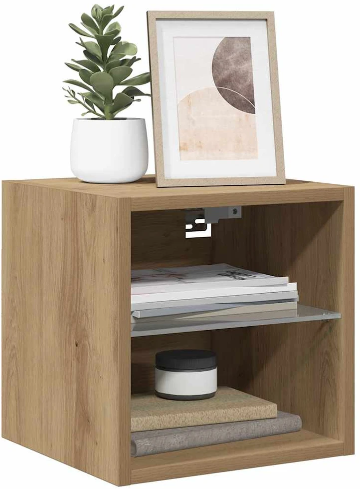 TV staliukas Sieninė TV spintelė su LED lemputėmis, artisano, 30x28,5x30cm
