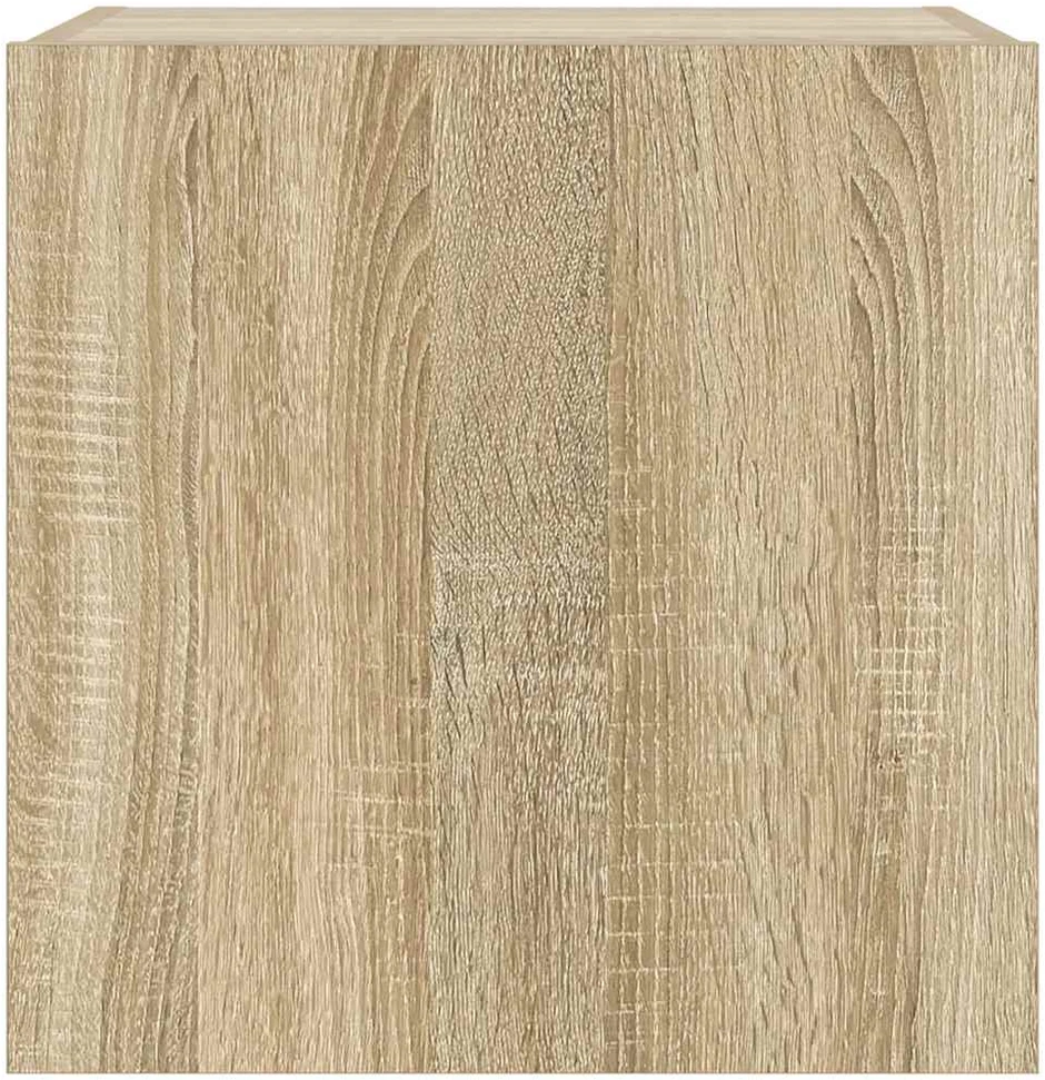 TV staliukas Sieninė TV spintelė su LED lemputėmis, ąžuolo, 40,5x35x40cm