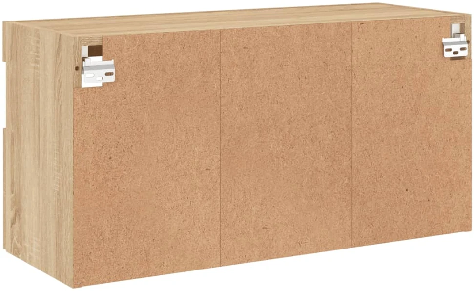 TV staliukas Sieninė TV spintelė su LED lemputėmis, ąžuolo, 80x30x40cm
