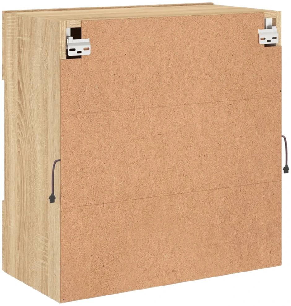 TV staliukas Sieninė TV spintelė su LED lemputėmis, ąžuolo, 58,5x30x60,5cm
