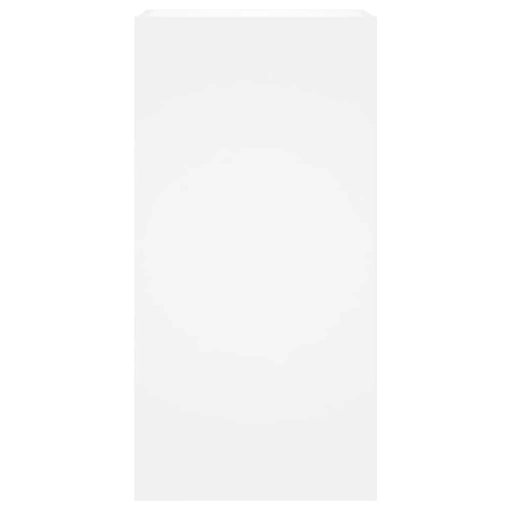 TV staliukas Sieninė TV spintelė su LED lemputėmis, balta, 40,5x35x80cm