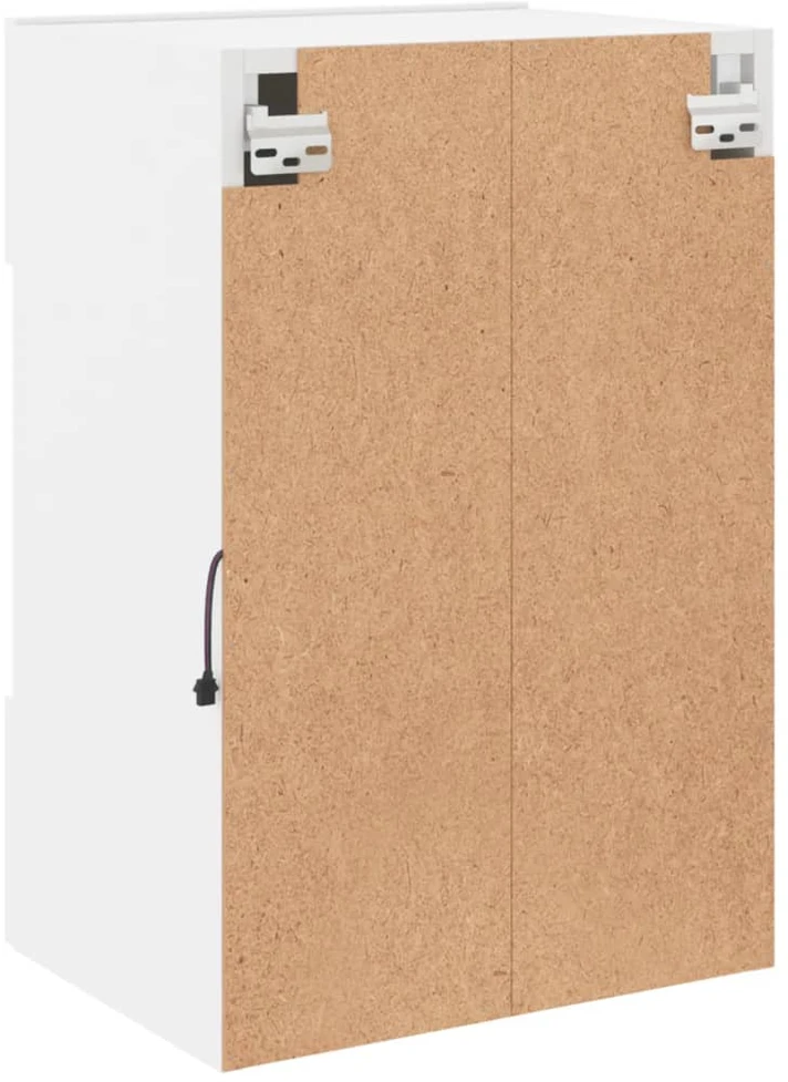 TV staliukas Sieninė TV spintelė su LED lemputėmis, balta, 40x30x60,5cm