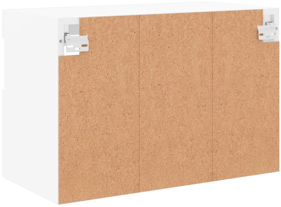 TV staliukas Sieninė TV spintelė su LED lemputėmis, balta, 60x30x40cm