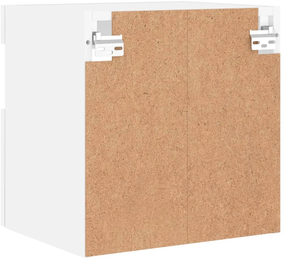 TV staliukas Sieninė TV spintelė su LED lemputėmis, balta, 40x30x40cm