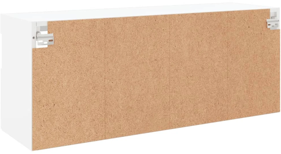 TV staliukas Sieninė TV spintelė su LED lemputėmis, balta, 100x30x40cm