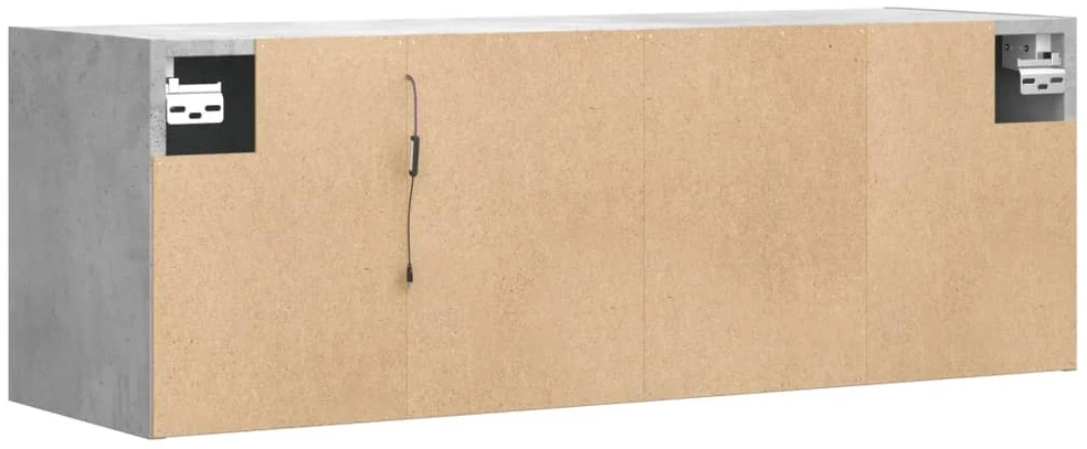 TV staliukas Sieninė TV spintelė su LED lemputėmis, betono, 100x31x35cm