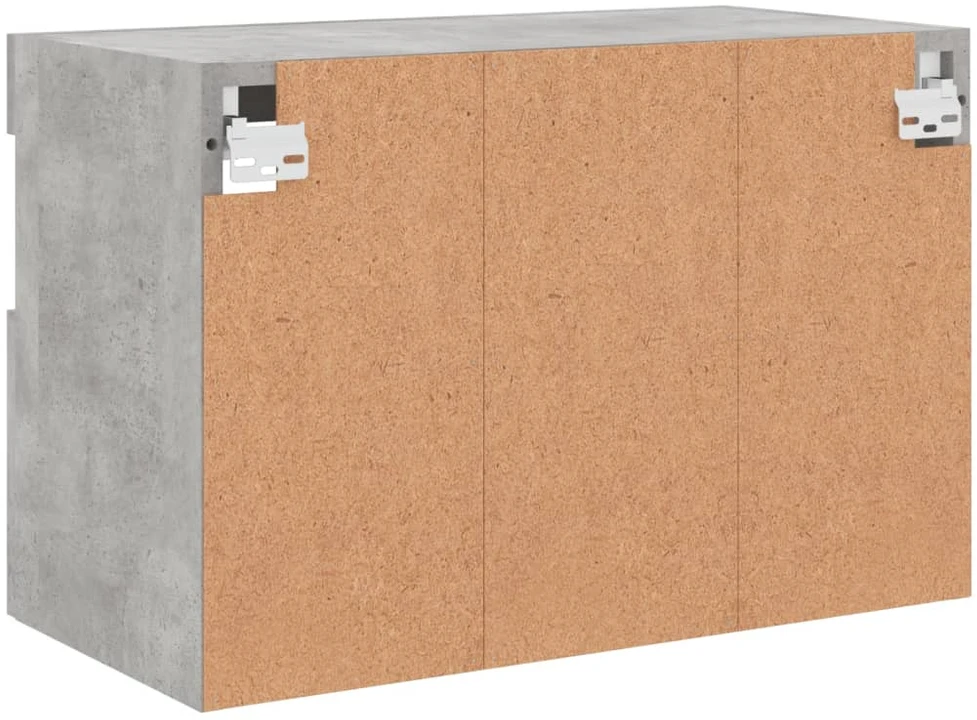 TV staliukas Sieninė TV spintelė su LED lemputėmis, betono pilka, 60x30x40cm