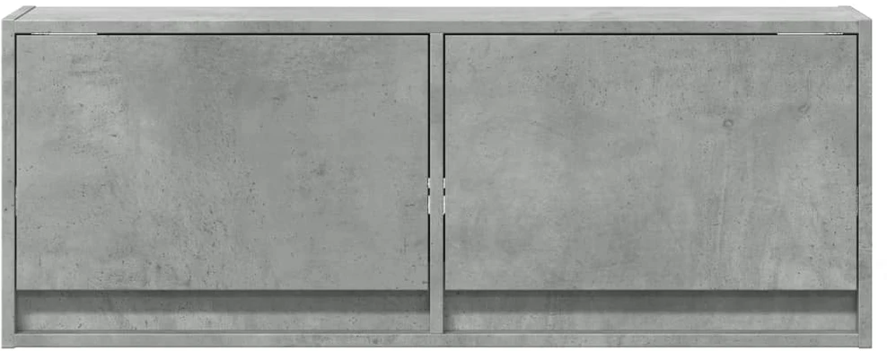 TV staliukas Sieninė TV spintelė su LED lemputėmis, betono, 100x31x35cm