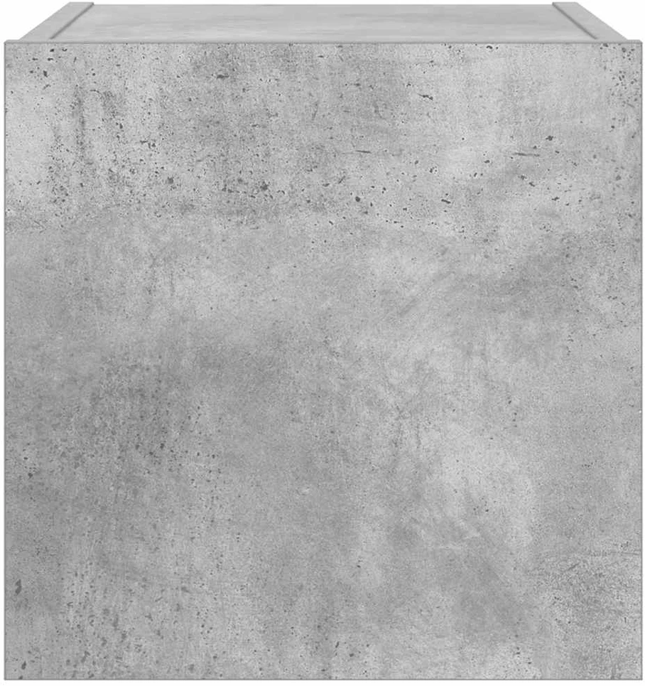TV staliukas Sieninė TV spintelė su LED lemputėmis, betono, 30,5x35x30cm