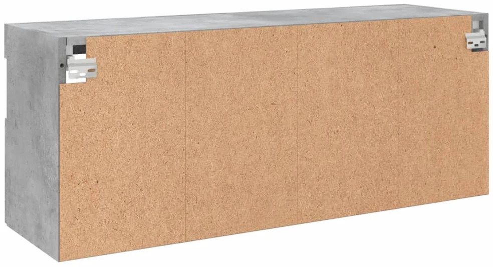 TV staliukas Sieninė TV spintelė su LED lemputėmis, betono, 100x30x40cm