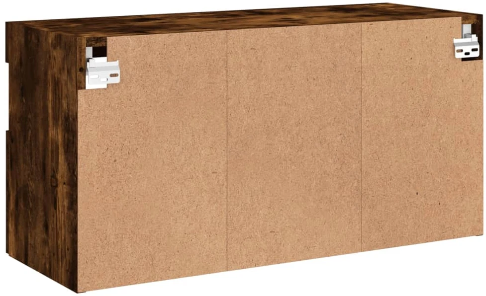 TV staliukas Sieninė TV spintelė su LED lemputėmis, dūminė, 80x30x40cm