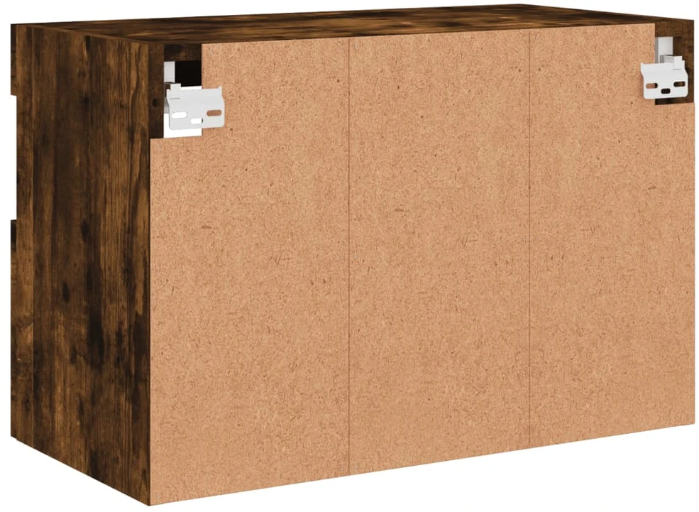TV staliukas Sieninė TV spintelė su LED lemputėmis, dūminė, 60x30x40cm
