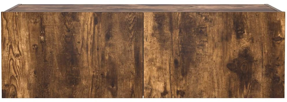 TV staliukas Sieninė TV spintelė su LED lemputėmis, dūminė, 100x35x31cm