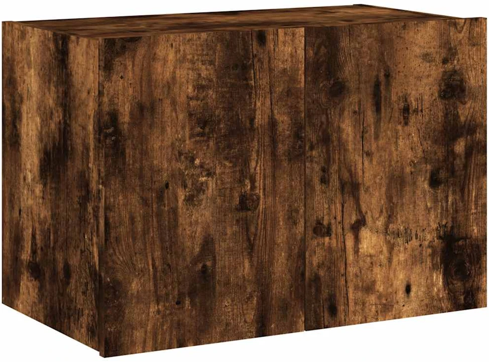 TV staliukas Sieninė TV spintelė su LED lemputėmis, dūminė, 60x35x41cm