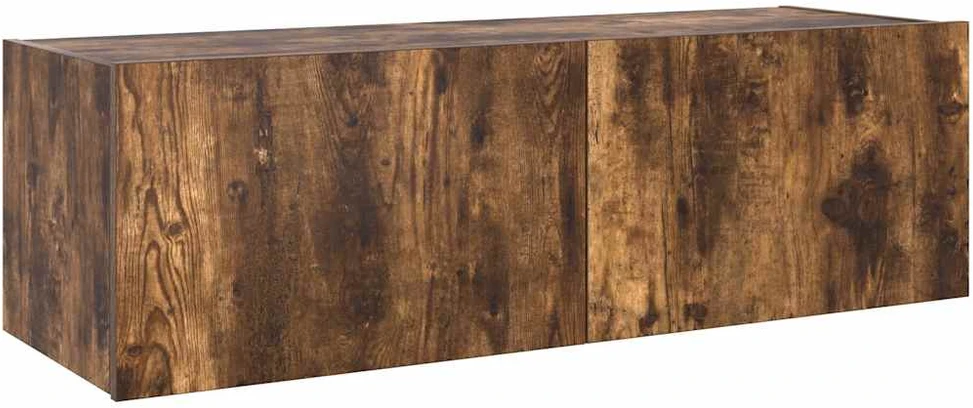 TV staliukas Sieninė TV spintelė su LED lemputėmis, dūminė, 100x35x31cm