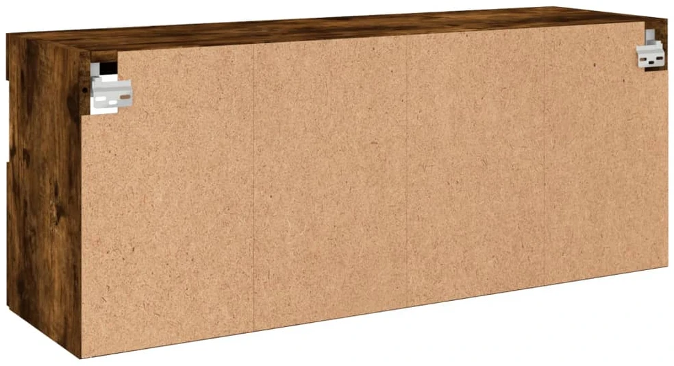 TV staliukas Sieninė TV spintelė su LED lemputėmis, dūminė, 100x30x40cm