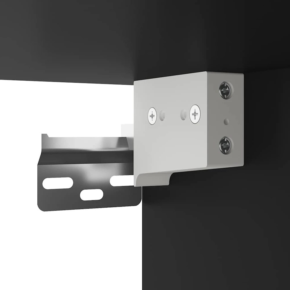 TV staliukas Sieninė TV spintelė su LED lemputėmis, juoda, 30x28,5x30cm