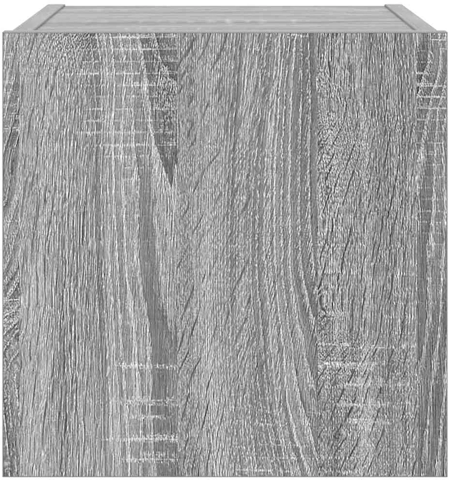 TV staliukas Sieninė TV spintelė su LED lemputėmis, pilka, 30,5x35x30cm