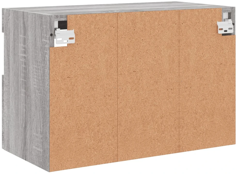 TV staliukas Sieninė TV spintelė su LED lemputėmis, pilka ąžuolo, 60x30x40cm