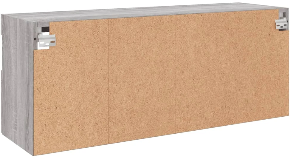 TV staliukas Sieninė TV spintelė su LED lemputėmis, pilka, 100x30x40cm
