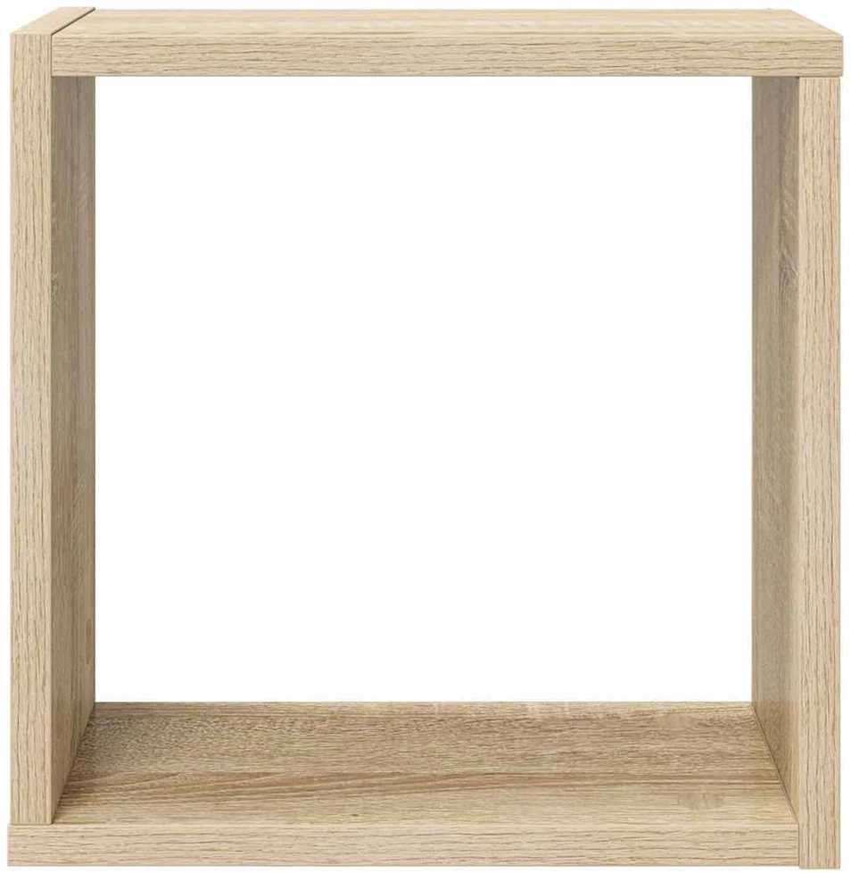 Sieninės lentynos, 2vnt., ąžuolo, 30x15x30cm, kubo formos