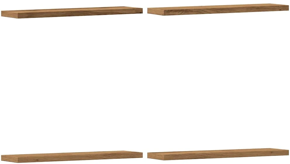 Sieninės lentynos, 4vnt., artisano ąžuolo, 40x10x1,5cm, mediena