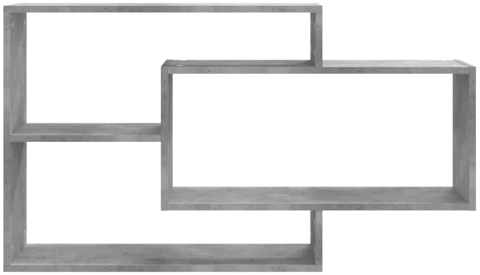 Sieninės lentynos, betono, 104x20x58,5 cm, apdirbta mediena