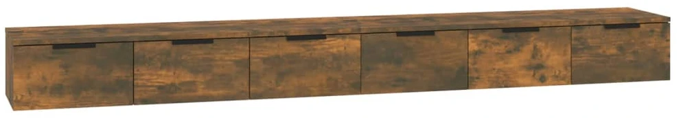 Sieninės spintelės, 2vnt., dūminio ąžuolo, 102x30x20cm, mediena