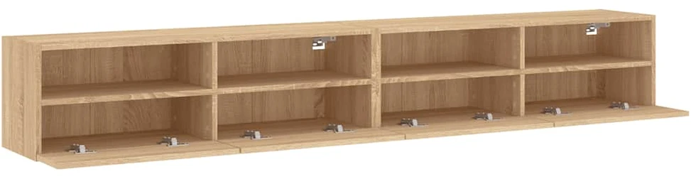 TV staliukas Sieninės TV spintelės, 2vnt., ąžuolo, 100x30x30cm, mediena