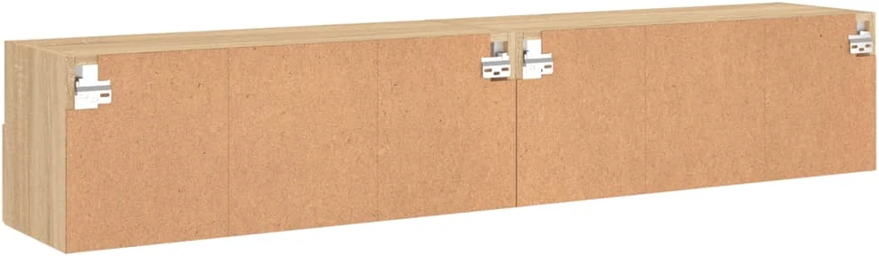 TV staliukas Sieninės TV spintelės, 2vnt., ąžuolo, 80x30x30cm, mediena