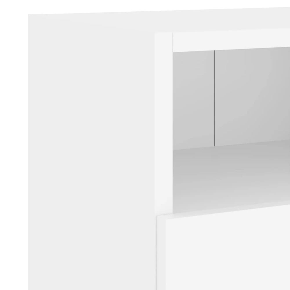 TV staliukas Sieninės TV spintelės, 2vnt., baltos, 60x30x30cm, mediena